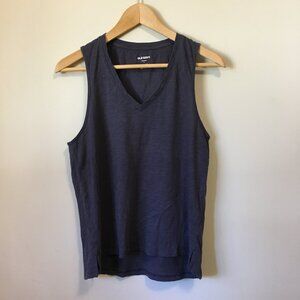 Old Navy Navy Blue Everywear Rayon V-Neck Tank Top